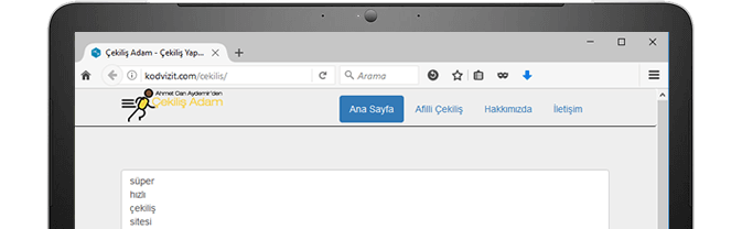 Çekiliş Adam Laptopta